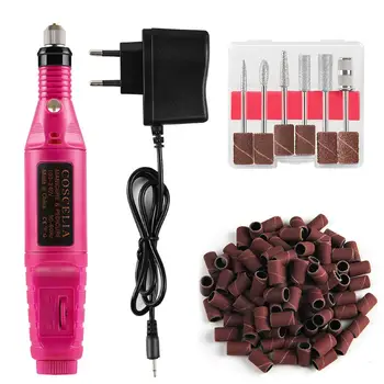 

COSCELIA Electric Manicure Machine Set Nail Drill Bits Milling Adjustable Speed Gentle Polishing Art Pen Professional Nail Kits