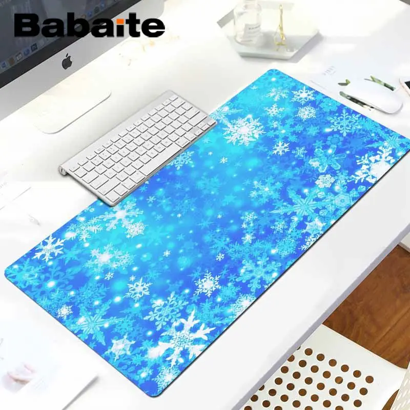 LockEdge 30x80cm Babaite крутые модные Сверкающие Снежинки противоскользящие прочные силиконовые компьютерные коврики большой коврик для мыши ПК компьютерный коврик - Цвет: LockEdge 30x80cm