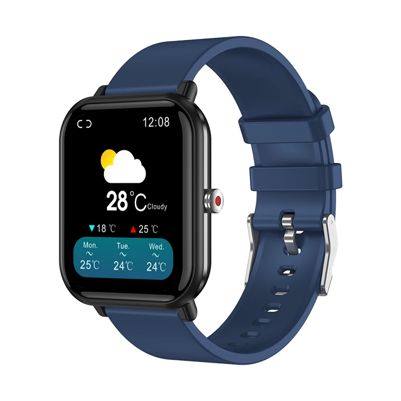 2021 Newest Smartwatch Body Temperature Detection Fitness Tracker Watches Bluetooth Weather Forecast IP68 Waterproof Smart Watch 