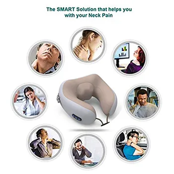 

Electric Neck Massage Pillow Memory Foam 3D Kneading Pillow with Heat for Travel Car WS99