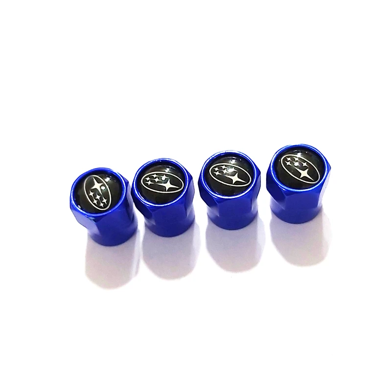 Car sport Badge Emblem Stickers Decal Wheel Tire Valve Cap Tyre Dust Cap For Subaru Forest Human Lion XV Impreza WRX Car Styling