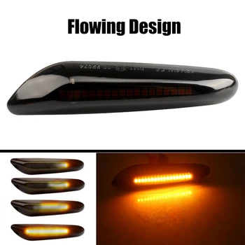 

2Pcs Car LED Side Marker Turn Signal Lamp Flowing Light For BMW E46 E90 E60 E88 X1 X3 Series Front Side Lamps Auto Accessories