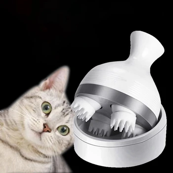 

USB Rechargeable Cat Massager 3D Head Massager Cats Automatic Rotate Waterproof Electric Dragon Claw Han Cleaner Dust1 hot