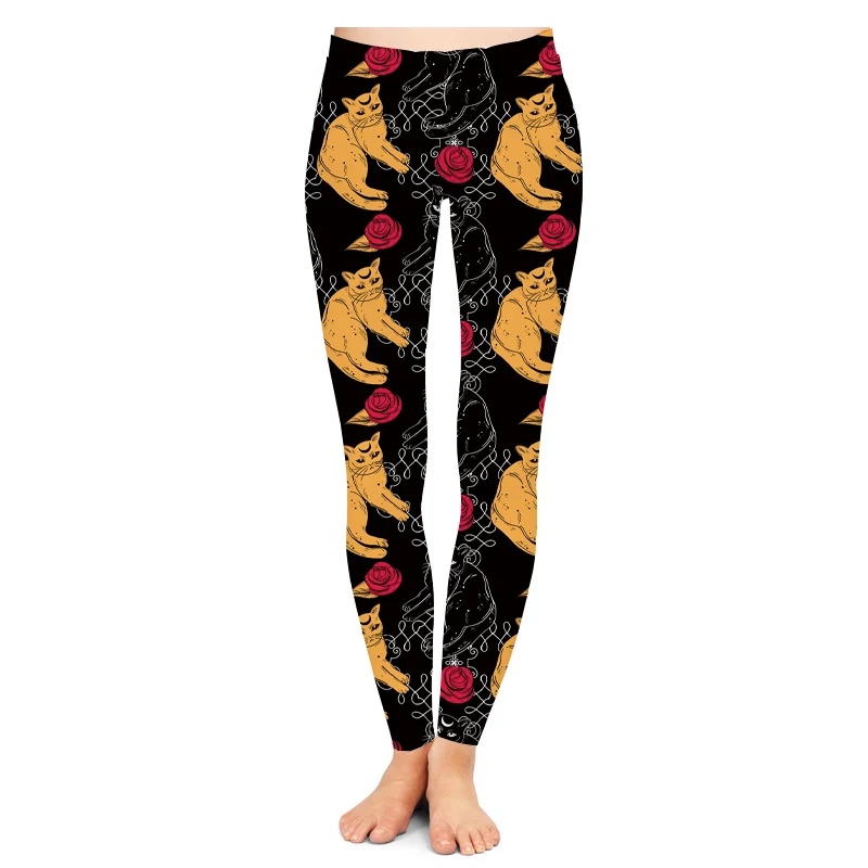

Custom Made Elevated Elegant Tarot Cat Sublimation Printing Pants Leggings