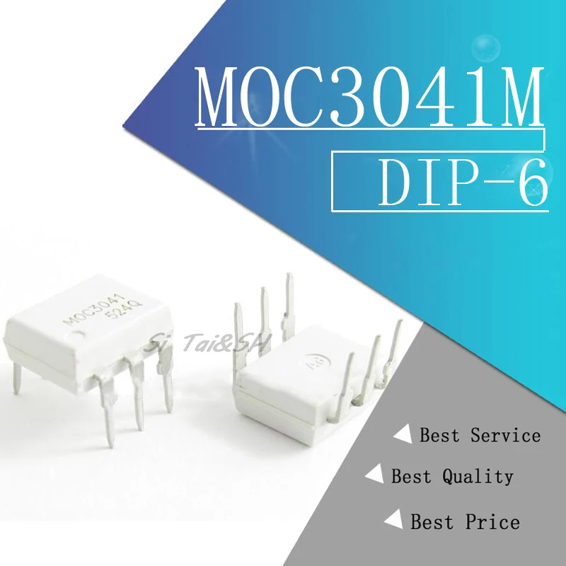 5 шт./лот MOC3041M MOC3041 3041 оптрон TRIAC 400V DIP6 | Электронные компоненты и принадлежности
