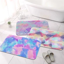 

Colorful Aquarela Printed Flannel Floor Mat Bathroom Decor Carpet Non-Slip For Living Room Kitchen welcome Doormat