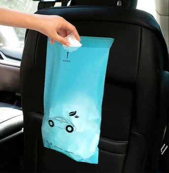 

50pc Disposable Self-Adhesive Car Biodegradable Trash Rubbish Holder Garbage Storage Bag for Auto Vehicle Office Kitchen
