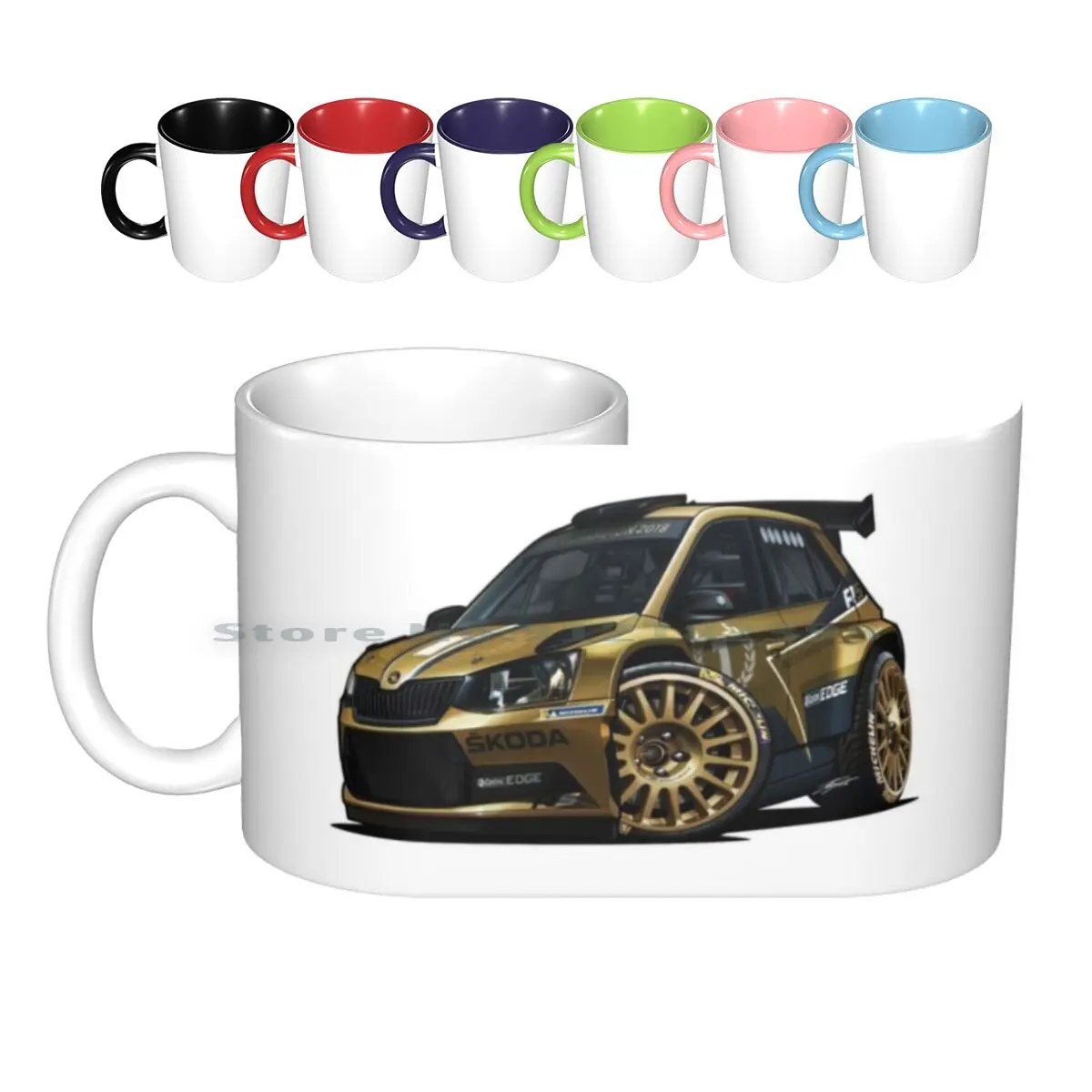 2018 Wrc Skoda Fabia R5 Tazze In Ceramica Tazze Da Caffè Tazza Da Tè Al Latte Skoda Skoda Fabia Skoda Fabia R5 Skoda Wrc Fabia Wrc Skoda R5