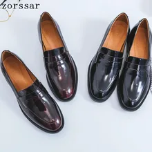 Туфли-оксфорды из натуральной кожи; женская обувь на плоской подошве; коллекция года; модная женская обувь; модельные мокасины; лоферы; женская обувь; Sapatilhas zapatos mujer