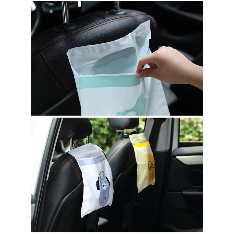Одноразовый самоклеящийся автомобильный биоразлагаемый держатель для мусорного пакета мусорный пакет с ручками стеллаж мешок для мусора сумка для авто автомобиля офис AXIR