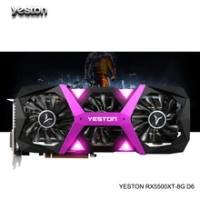 Yeston Radeon RX 5500 XT GPU 8 Гб GDDR6 128 бит 7 нм игровой настольный компьютер ПК видеокарты Поддержка DP/HDMI/DVI-D