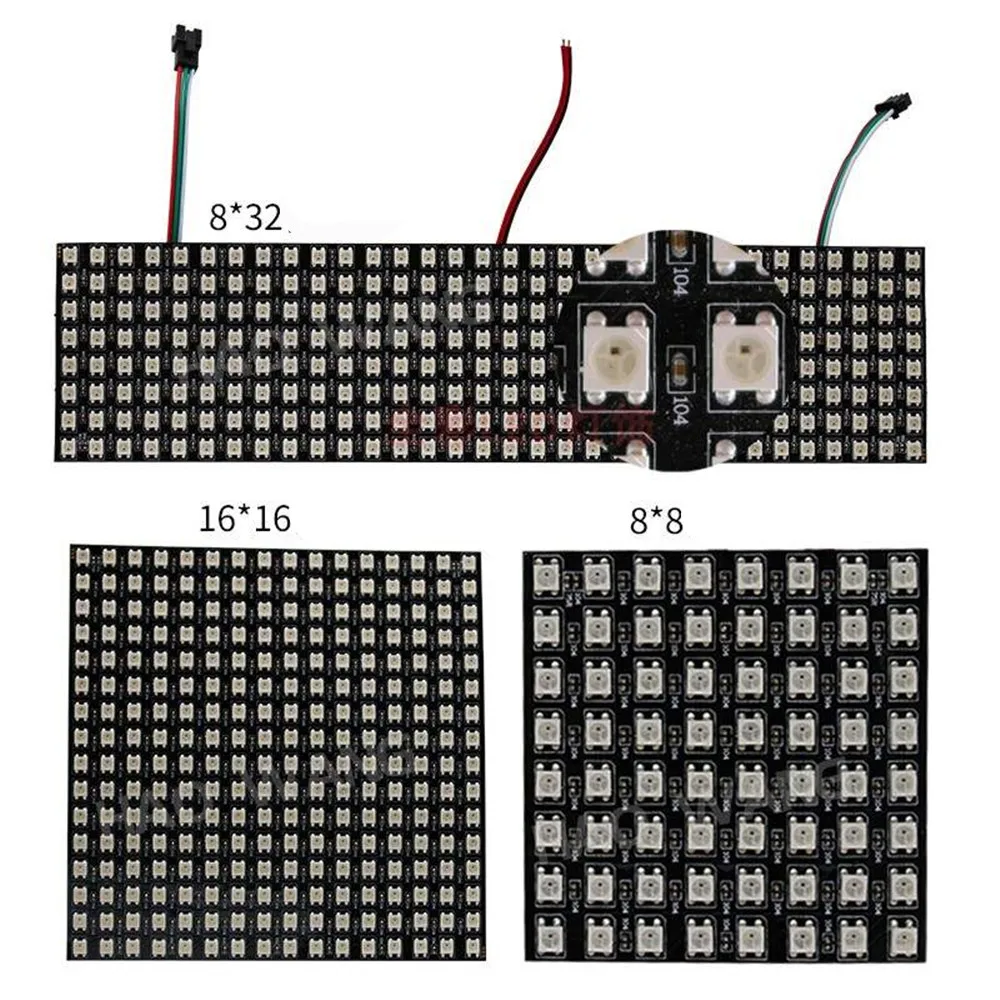 WS2812B гибкий пиксель 8x8 16x16 8x32 SK6812 индивидуальная Adressierbare Digitale led-modul панель Гибкая DIY