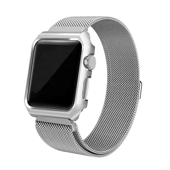 

Strap for Apple Watch 42mm One Body Milanese Loop Metal silver