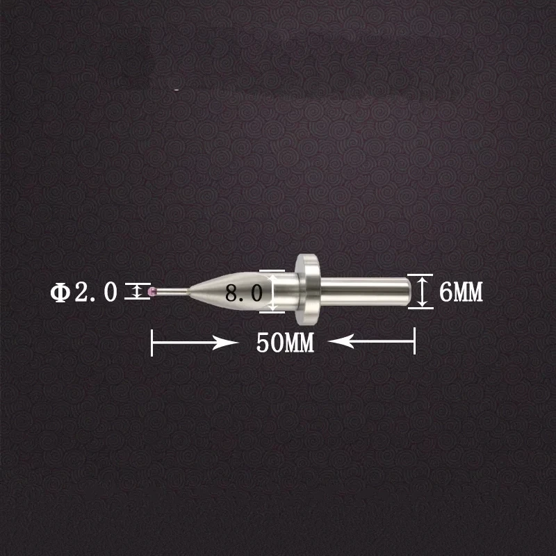 Высотомер иглы Handel 6 мм Высота измерительный зонд рубиновый рычаг Вольфрамовая сталь циферблатный индикатор Pin 50 мм стержень Gage мяч CMM