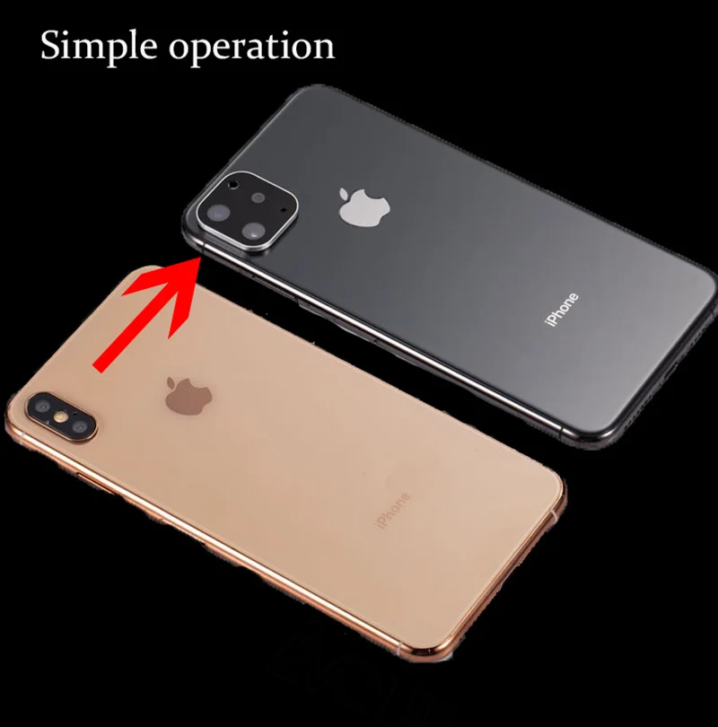 

Modified Sticker Camera Lens Seconds Change Cover For iPhone X XS MAX To Fake Camera For iPhone 11 Pro Max Glass Protector