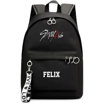 

Kpop Stray kids Backpacks large capacity high quality Waterproof polyester stationery School bag Breathable stray kids Mochilas