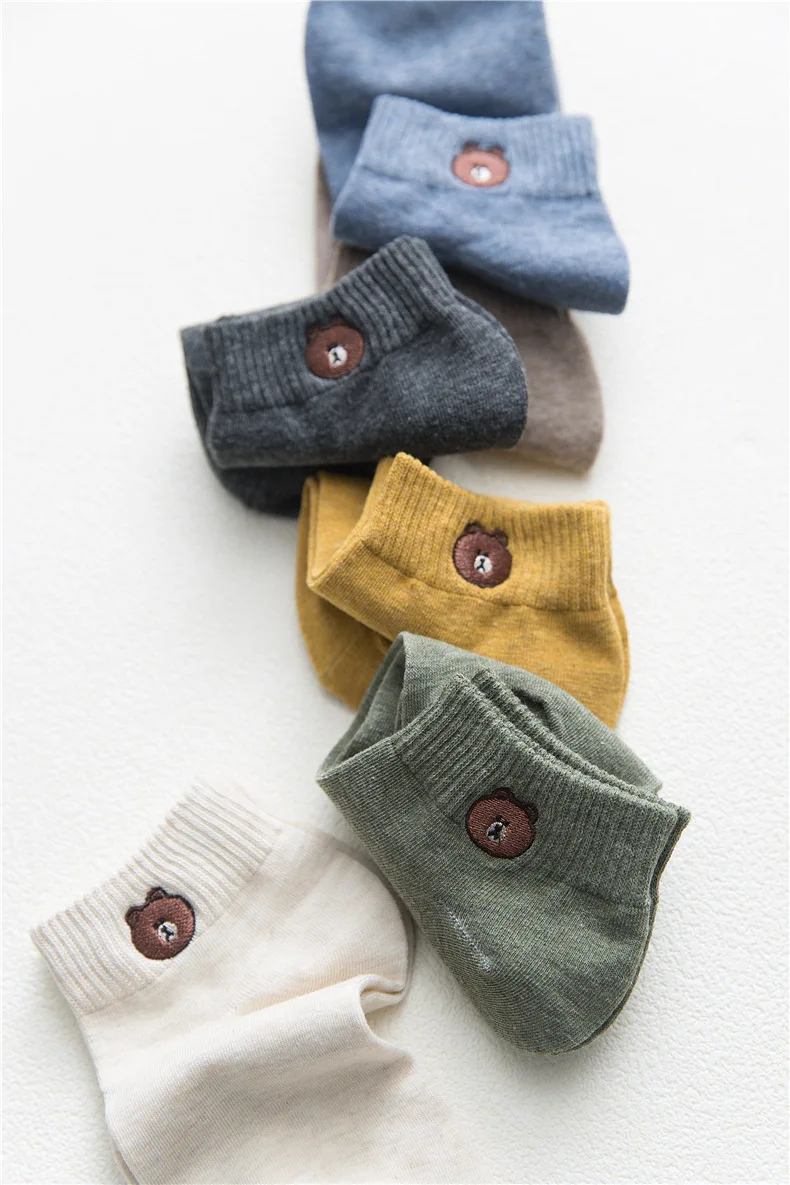 Socks Women's Spring And Summer New Style No-show Socks WOMEN'S Socks Comfortable Breathable Colorful String Bear No-show Socks