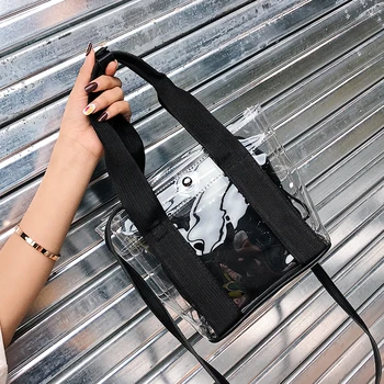 

Fashion Transparent purses and handbags luxury summer beach messenger bag cross body bag for women 2020 clutch sac a main femme
