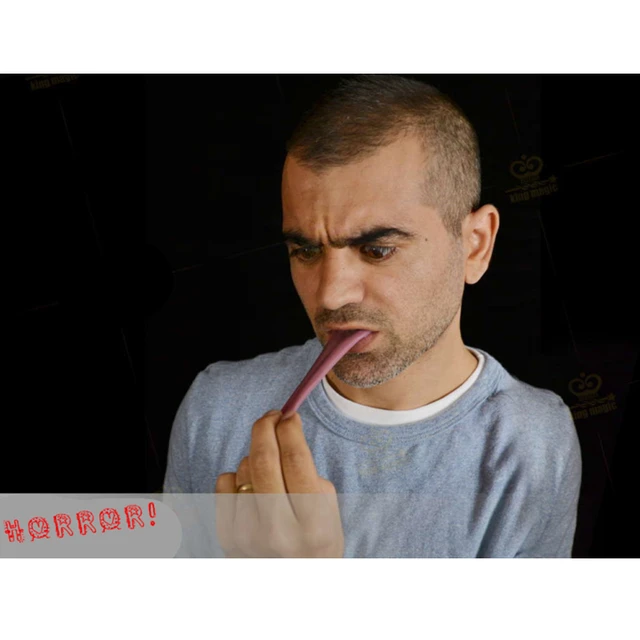 New horror funny magic tricks whole person false simulation tongue decompression toy Halloween prank 2