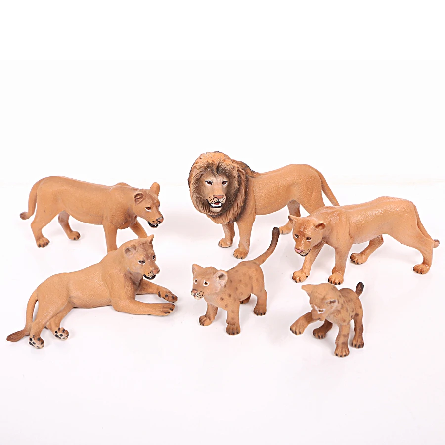 Realistic Lion Figure Family,lions Action Toy Figures With King Lion, Lionesses Cubs Toys