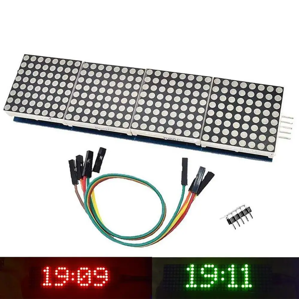 1 шт. MAX7219 матричный модуль для микроконтроллера в матрице 8x8 4 Светодиодный модуль MAX7219 с 5P дисплеем красный один дисплей O3A2