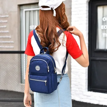 

mochilas mujer 2019 Nylon backpack ladies cloth bag chest bag multi-function small bag casual unisex student bag sac a dos femme