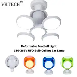 120 светодиодный E27 40W деформируемый фонарик в виде футбольного мяча 110-265V лампа UFO потолочный светильник 360 градусов светодиодный светильник