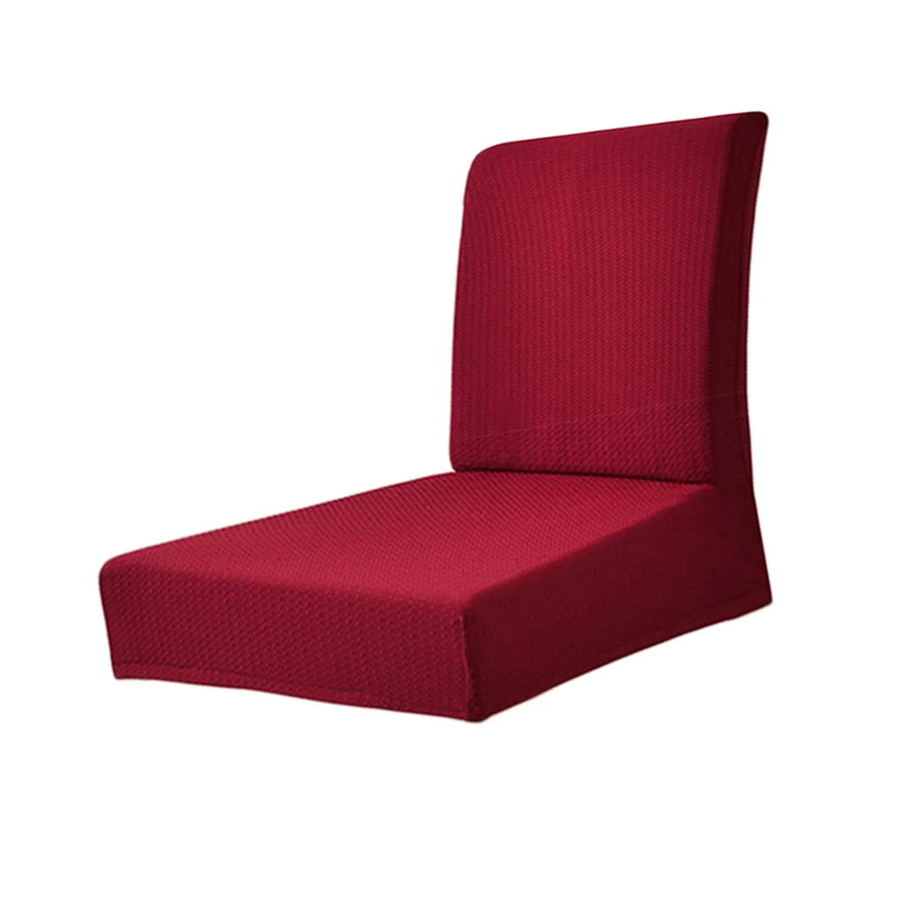 Rural Style Water-proof Stretch Removable Washable Short Dining Chair Protector Cover Seat Slipcover for Wedding