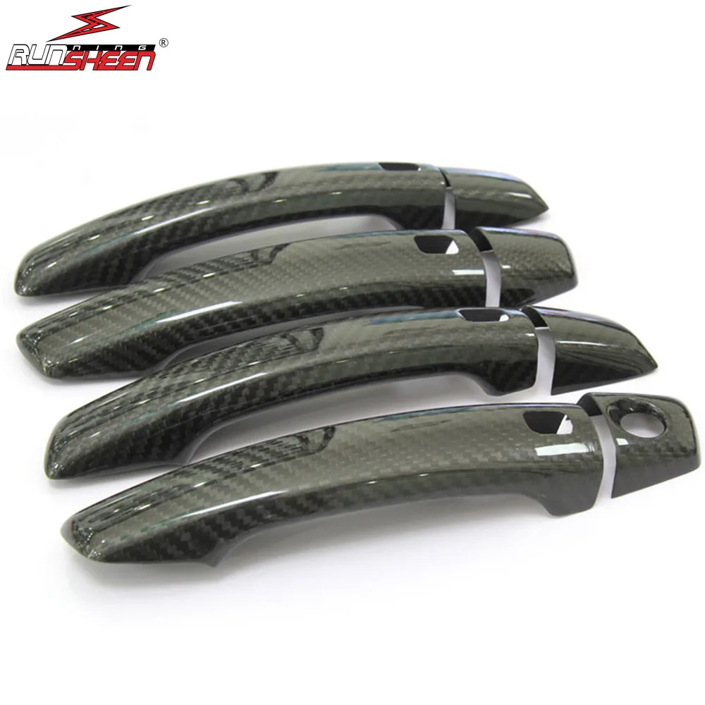 Car Accessories Carbon Fiber Auto Door Handle Knob Exterior Trim Covers Shell for Audi A1 A3 A4 A4L A5 Q3 Q5 S3 S4 S5 SQ5 B8 B9