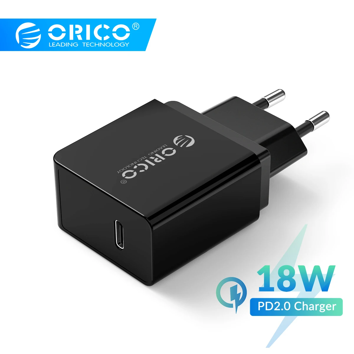 

ORICO 18W PD2.0 USB Type C Charger Quick Charge PD 2.0 Fast Charger for iPhone X Xs Xr 8