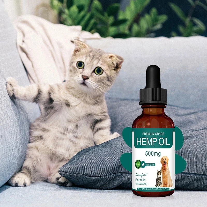 Конопляное масло для собак кошек снимает стресс и боль Органическая Конопля масло Спа массажное масло для домашних животных укрепляет устойчивость