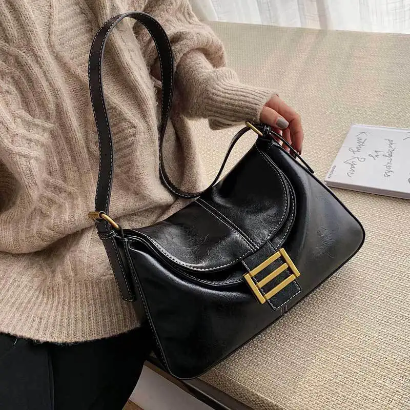 

Retro New Arrival Big Bag Women's New Style Trend Western Style Shoulder Bag Women's Versitile Fashion Large-Volume Ol Commuting