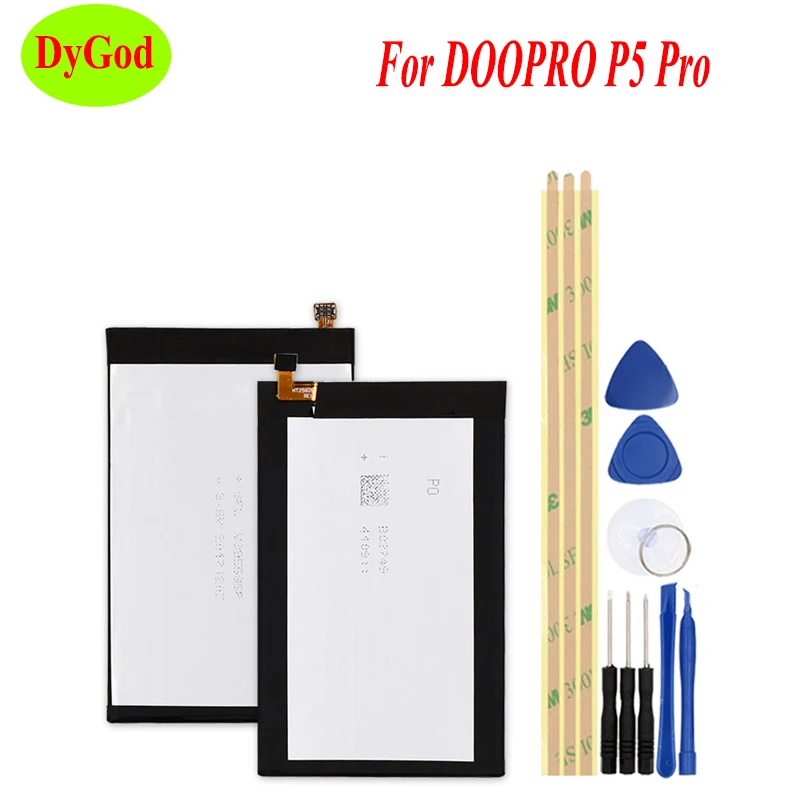 

DyGod 3300mAh For DOOPRO P5 Pro Battery Mobile Phone High Quality Replacement Batteria For DOOPRO P5 Pro with Tools
