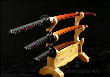 

1095 CARBON STEEL RED FORGED JAPANESE SAMURAI SWORD SET ( KATANA + WAKIZASHI +TANTO)