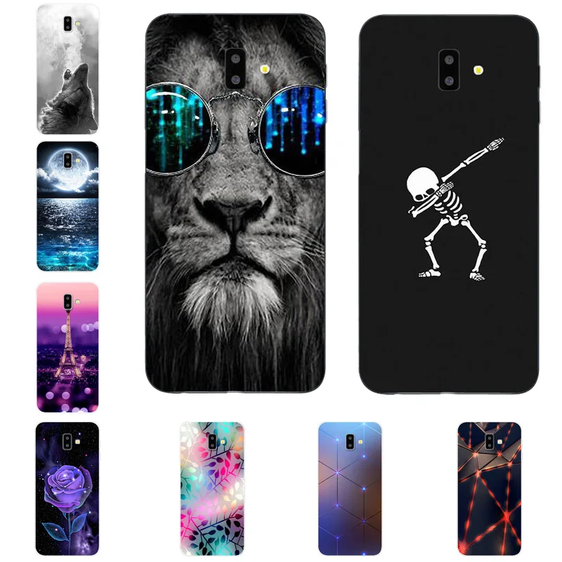 Чехол J6plus Capas для samsung J6 Plus, силиконовый мягкий чехол из ТПУ с принтом для samsung Galaxy J6 Plus J 6 Plus J610 J610F J6+ чехол