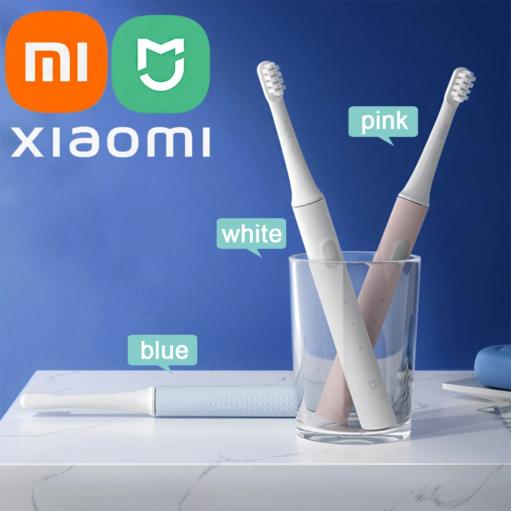 Xiaomi T100 электрическая зубная щетка MIJIA звуковая головки Mi умная USB перезаряжаемая