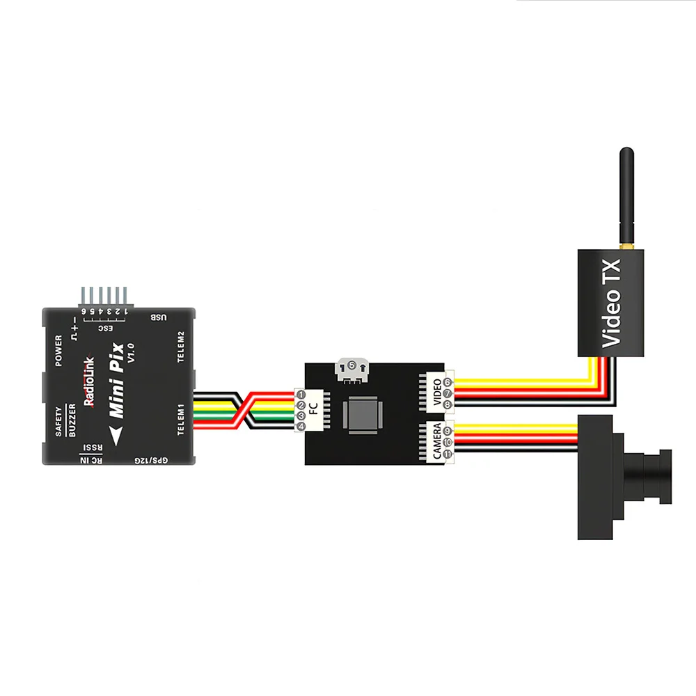 

Radiolink Mini OSD Module RC Spare Parts for Image Transmission Mini PIX Pixhawk Flight Controller Board RC Racing FPV Drone