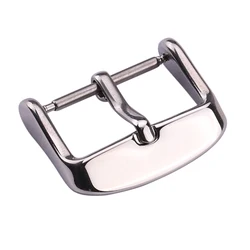 Elegant Stainless Steel Watch Strap Buckle - Multi - Color Metal Watchband Clasp Accessories - 22mm (Silver polished)