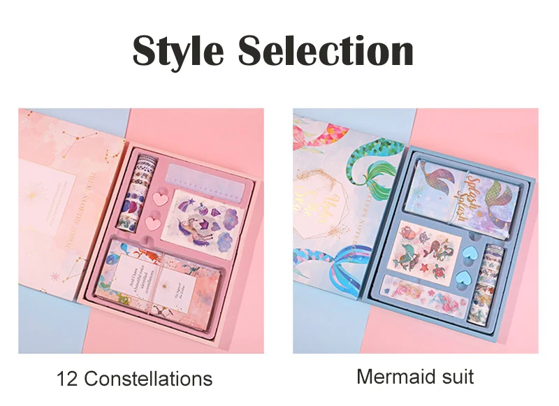 Handbook set Planner Book Notebook DIY Decoration for Scrapbooking Masking Tape Students' Supply Office Stationery Gift for Girl