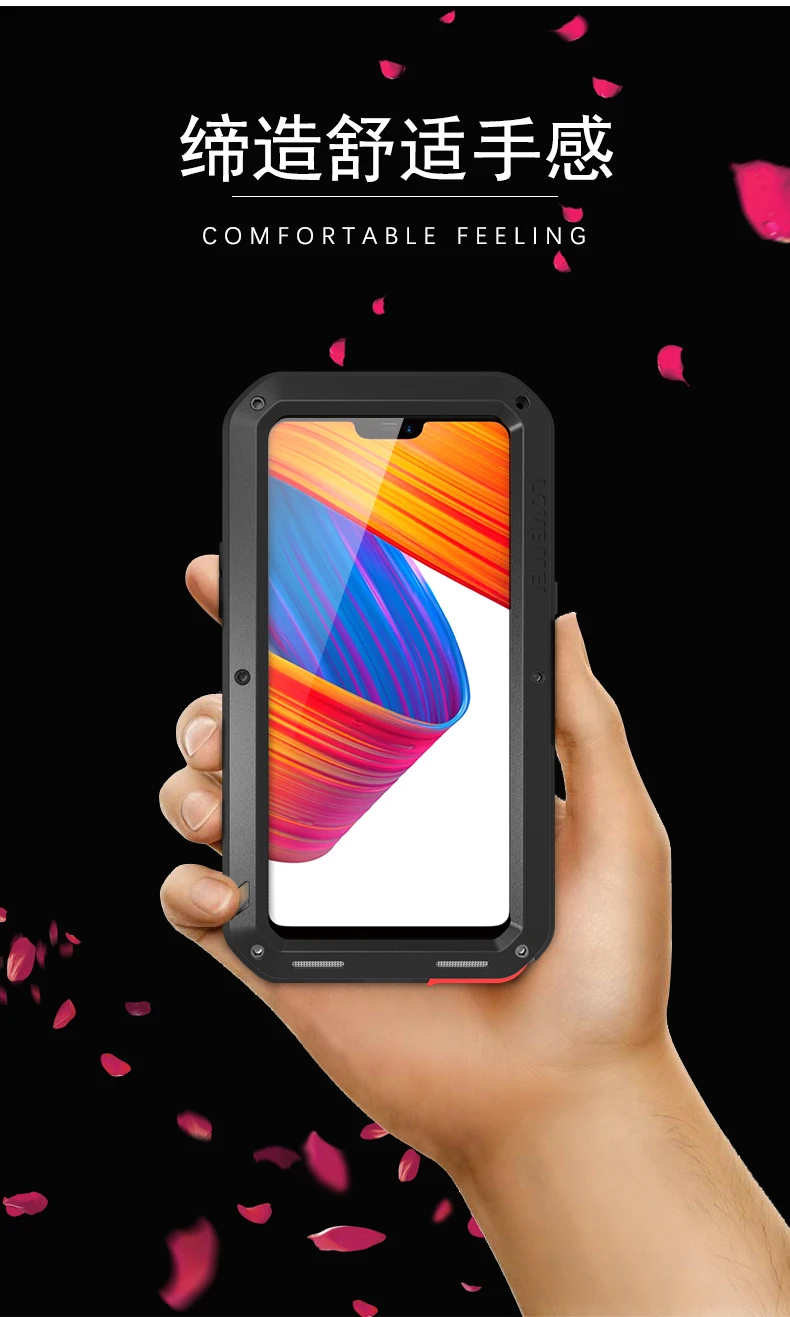 Original LOVE MEI Case For OPPO R15 Dream Mirror Edition(6.28 inch) Shockproof Full Body Protect Armor+ Gorilla Glass Screen