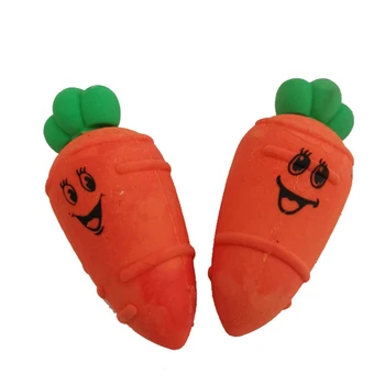 

2 Pcs/ Bag Kawaii Carrot Pencil Eraser Junior Students Rubber Stationery School Supplies Gifts Stationery School Supplies