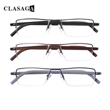 

Clasaga 3 Pack High Quality Half Frame Metal Hinge Men's Reading Glasses Comfortable HD Reader Diopter +1.0+2.0+3.0+4.0+5.0