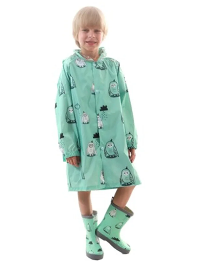 Новый детский мультяшный водонепроницаемый дождевик из полиэстера Одежда для