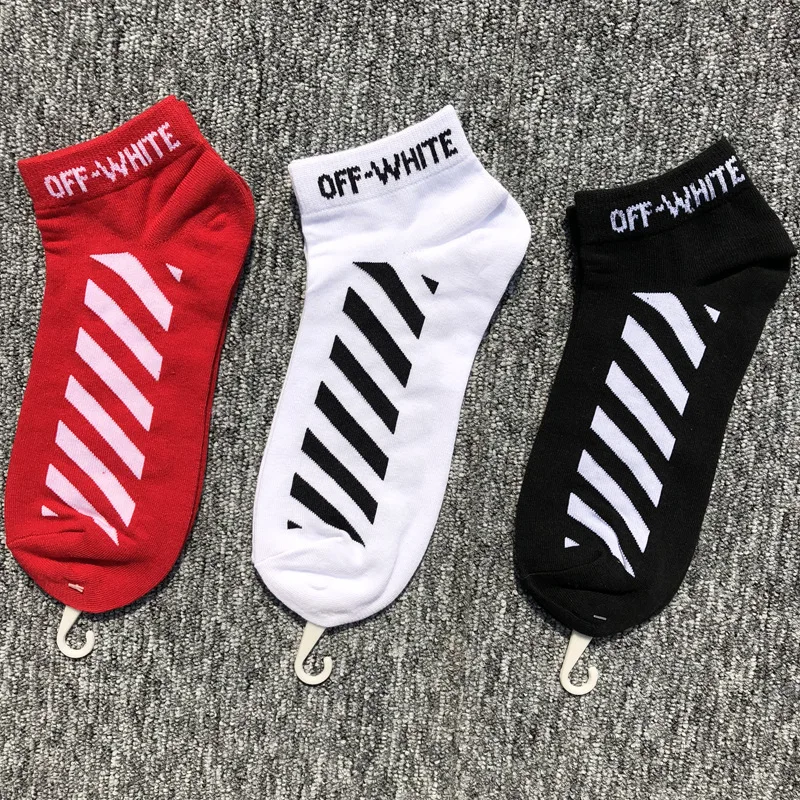 Europe And America Ow Stripes Short Harajuku Popular Brand Low Top Short Socks hua ban wa Students Men And Women Short Socks COU