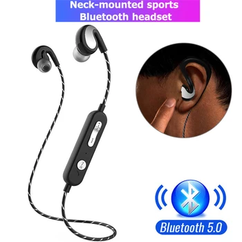 

Bluetooth 5.0 Headset Music Headphone Sport Wireless Stereo Earphone Handsfree Waterproof Earbuds Neck-style Waterproof Headsets