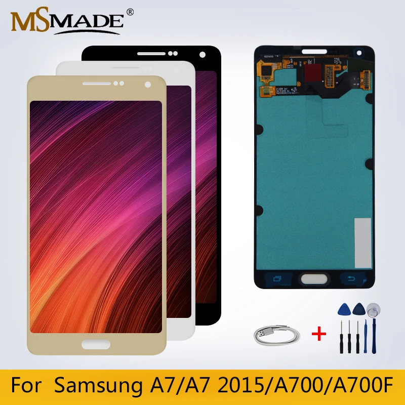 

A7 Original LCD For Samsung Galaxy A7 2015 A700 A700F A700FD A7000 LCD Display Touch Screen Digitizer Replacement Parts