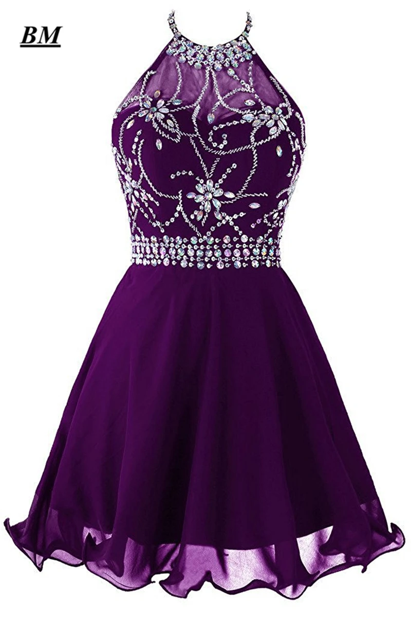 

2019 Cheap Lace Up Chiffon Short Homecoming Dresses Beading Graduation Cocktail Formal Prom Party Gown Vestido de Formatura BM80