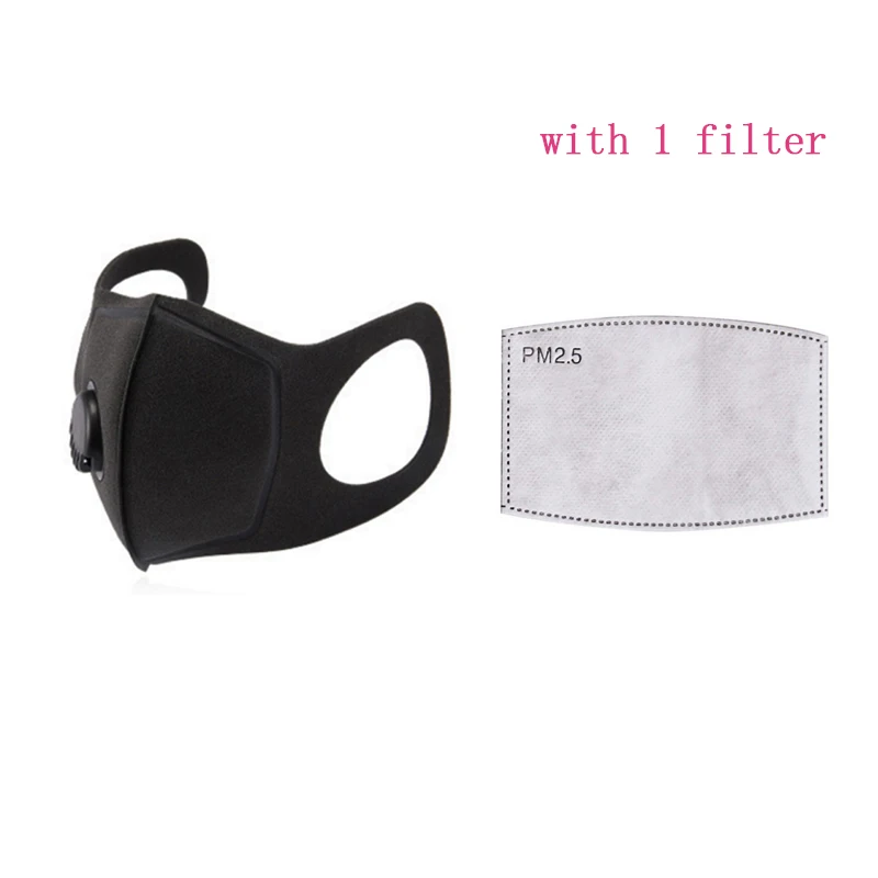 

1/10pcs Unisex Sponge Dustproof PM2.5 Pollution Half Face Mouth Mask With Breath Wide Straps Washable Reusable Muffle Respirator