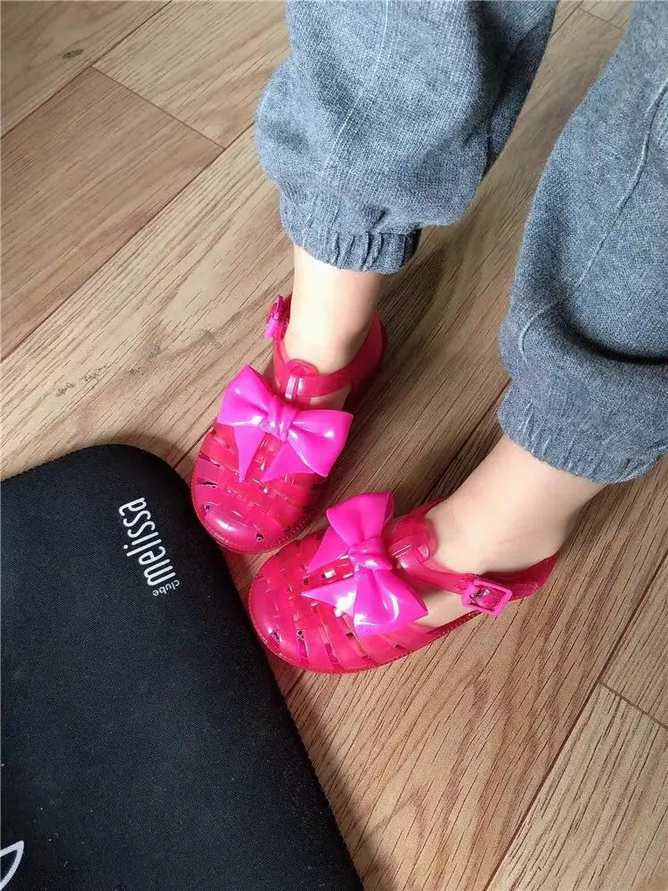 Melissa Children's Sandals 2022 New Summer Girls  Jelly Shoes Roma Breathable Retro Beach Shoes Kids Princess sandals HMI044 children's shoes for sale