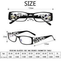 Reading Glasses Ladies Quality Fashion Rectangular Frame with Comfort Spring Hinge Reader Eyeglasses for Women 2.0 3.0 4.0 5.0 2